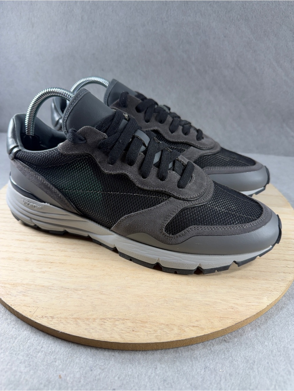 John Elliott Edition One Runner Shark Suede Black Mesh Vibram Sneaker Size 10.5